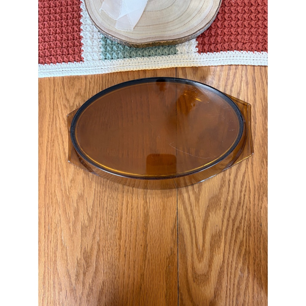 Arcopal Arcoroc France Amber Ovl Glass Baking Dish 12" Vintage Ovensafe Bakeware - Picture 4 of 9